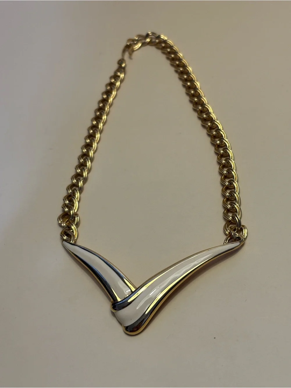Vintage Monet Gold-Tone Soaring Wings Statement Necklace 17”